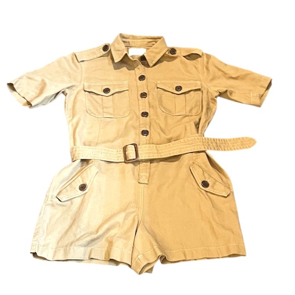 Converse Khaki Belted Denim Women's Romper, Size Small NWT‎ - Picture 3 of 10